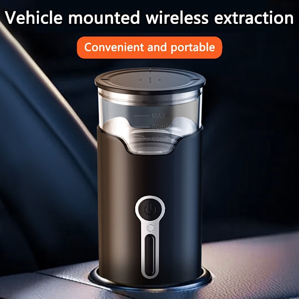 Bärbar Elektrisk Espressomaskin, Självvärmning, Typ-C & Billaddare, Mini Kaffebryggare, för Camping, Resor, Husvagn, Vandring