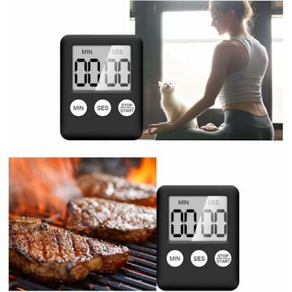 Stilren Magnetisk Digital Timer För Ditt Kök, Ett Viktigt Verktyg Med Lättläst Display, Blinkande Ljusläge Och Ett Fällbart Ställ För Att Göra Din