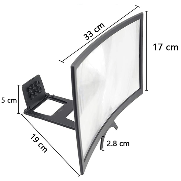 12/14 tums skärmförstorare - Lämplig för att titta på film på