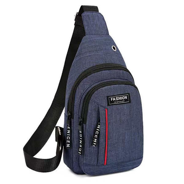 Generisk Fashionable herr axelväska, klassisk smal väska, bröstväska, crossbody väska, multifunktionell