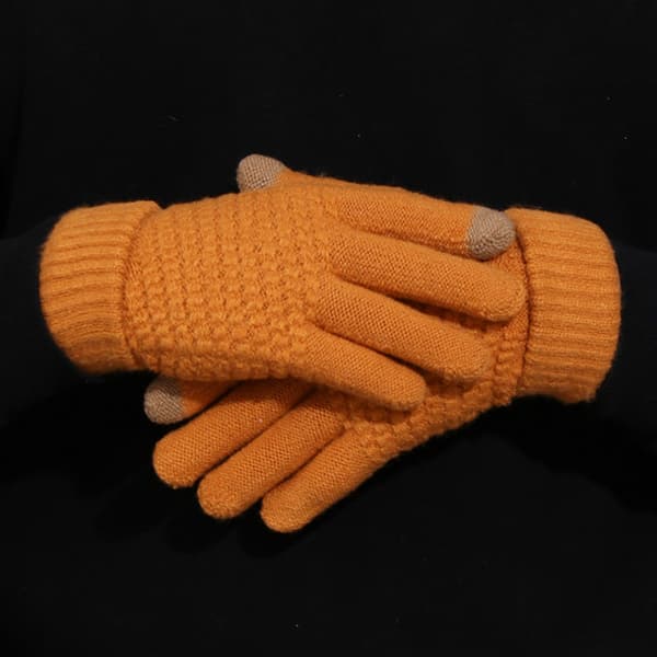 Varma Vinterhandskar Mode Halkfria Varma Vinter Konstgjorda Stickade Handskar Vantar