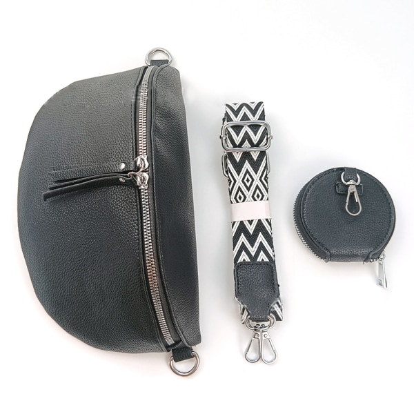 Axelväska Dam liten midjeväska Dam snygg crossbody bred rem Ljusgrön Skicka kreditkortspaket