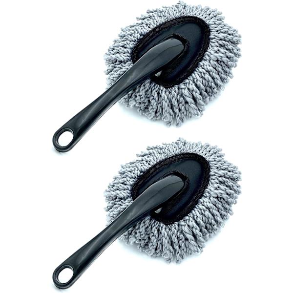 Biltvättborste Mopp Svamp med Handtag Mikrofiber Bilrengöringsborste Tillbehör Biltvätt Mopp Bilvård av Repfri Utbyteshuvud för Bil Lastbil