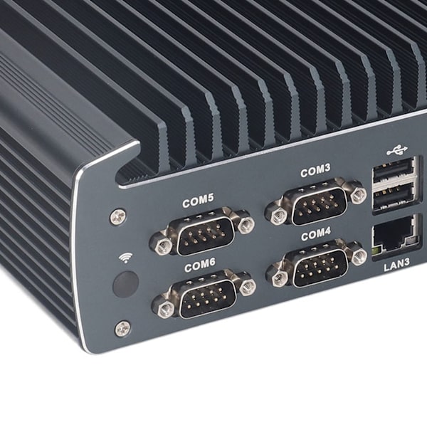 Mini PC 4-kärnig 4-trådig GPIO COM USB DP HD-port Fläktlös Industriell Mini-dator 100‑240V EU-kontakt