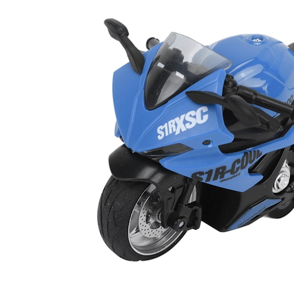 Barn Dra Tillbaka Motorcykel Leksak Ljud Ljuseffekter Hög Simulering Legering Motorcykel Modell Blå