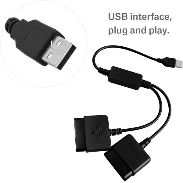 Ps2 Ps1 Controller Adapter, Ps3 Pc Konverter, Universal Gamepad Konverter Med Dual Shock