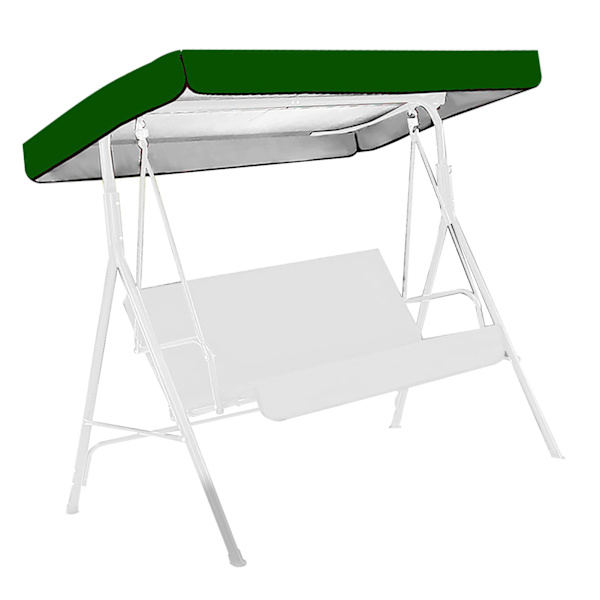 Utomhus gungstol tak ersättning uteplats gungstol toppskydd vattentät topp regnskydd 190T silverbelagd 190x132x15cm/20cm silver