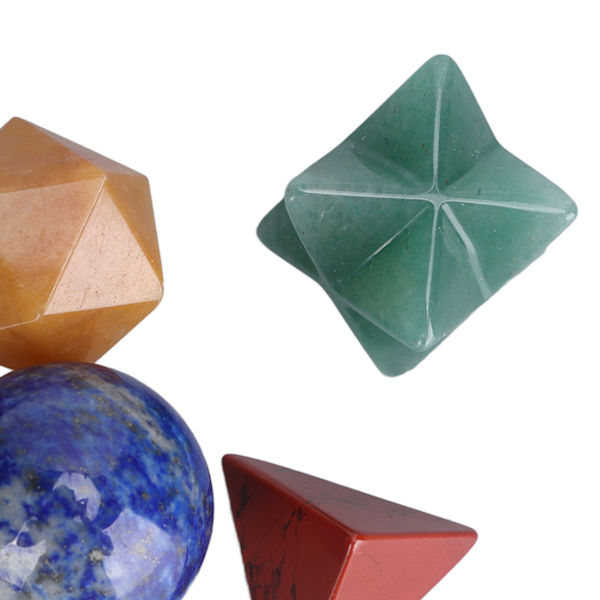 7 st chakra helande kristaller geometriska mönster form halvädelsten dekorativa positiva energikristaller prydnad färg blandad