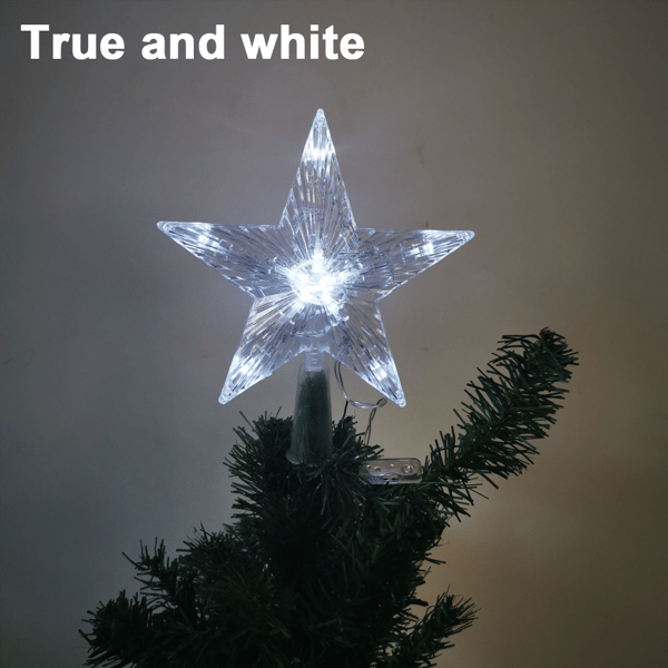 Juletræ belyst med LED-lys, belyst stjerne til juletræspynt style 3
