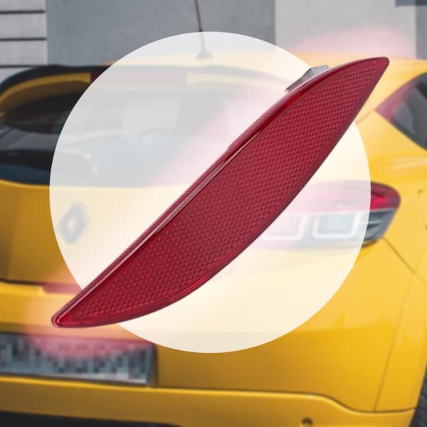 Bakre stötfångarreflektorlins för Megane MK3, Stark reflektion Hög synlighet Förbättrad säkerhet Röd biltillbehör, Hållbart ABS-material Elegant