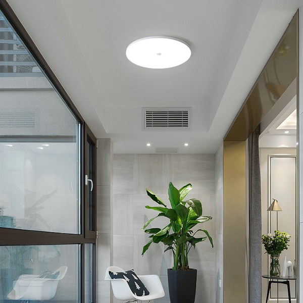 Rund LED-taklampa, taklampa för badrum, IP54 vattentät 6500K kallvitt, modern taklampa för badrum sovrum kök vardagsrum