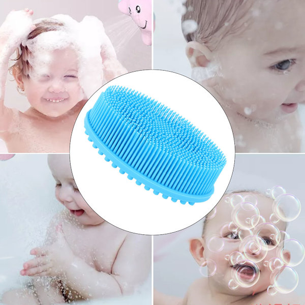 Multifunktionell Silikonskrubber, Mjuk Kroppsborste för Hygien & Exfoliering, Främjar Cirkulation, Hudvänlig & Lätt att Rengöra,