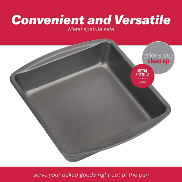 8 tum x 8 tum fyrkantig kakform, nonstick bakform nonstick bakform / nonstick kakform, grå