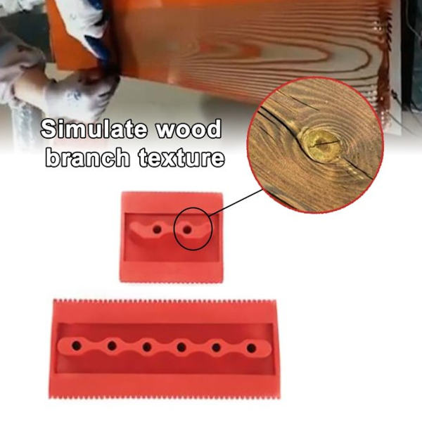 2-pack imitation träådring målarrulle borste konst väggmålning verktyg trä DIY ådring målning verktyg hushåll väggkonst målar väggdekoration