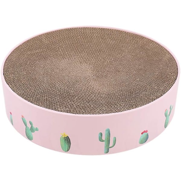 Kattskrap-paradis, Högdensitetsmaterial Lounge-säng för Innekatter, Hållbar Skrapbräda av Korrugerad Papp (Small, Rosa)