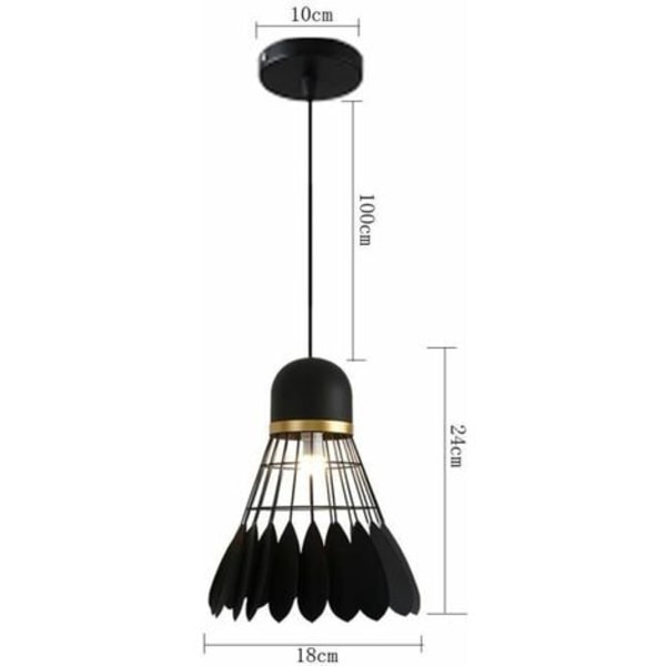 Kandelaber Hängande Lampor Lampskärm Badminton Bur Form Metall Justerbar Rep För Vardagsrum Restaurang Sovrum