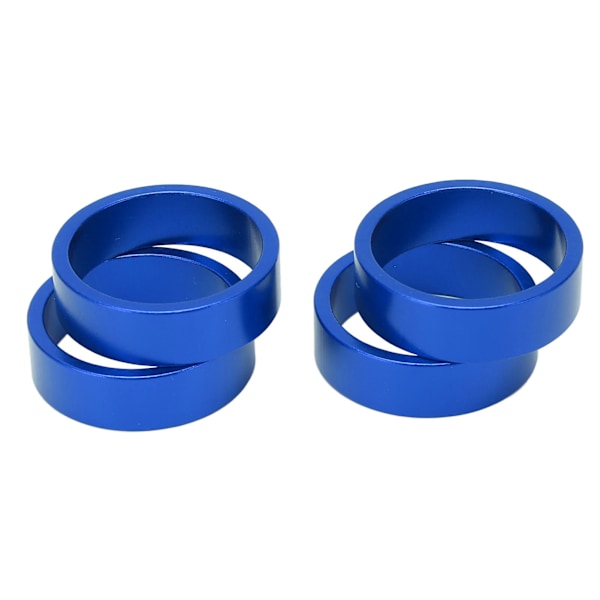 4 st aluminiumlegering cykel headset pad cykelstyre stam spacers 28,6x10mm/1,13x0,39in för mountainbike landsvägscykel blå