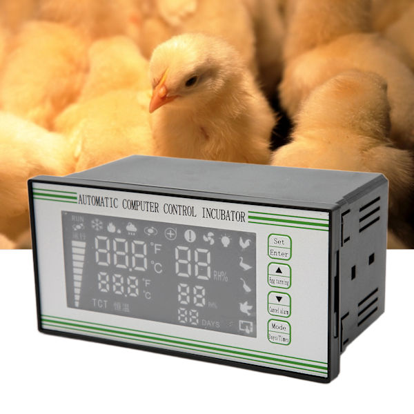 Äggkläckningsmaskin Temperaturregulator Äggkläckningsmaskin med Temperatur Fuktighetssensor Sond för Kyckling Anka Vaktel220V