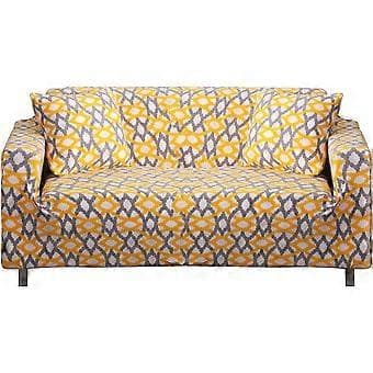 Elastisk sofatrekk, stretch sofatrekk (rottinggul, 2-seters 145-185cm) 2 seat