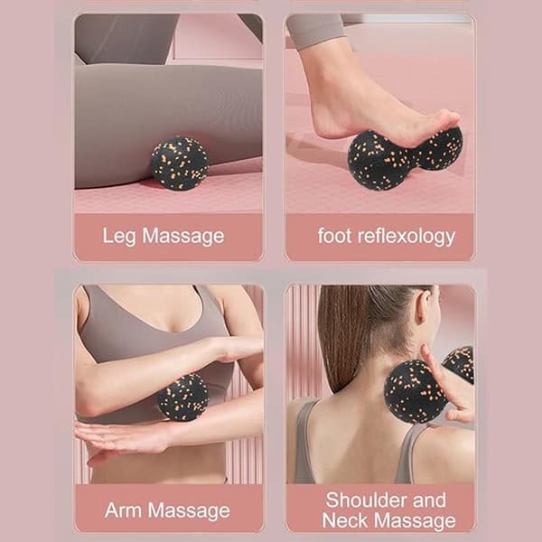 Dobbelt Lacrosse Massagebold til Triggerpunktterapi, Peanut Massagebold til Myofascial Release og Dybvævsmassage, Multi-brug Massage