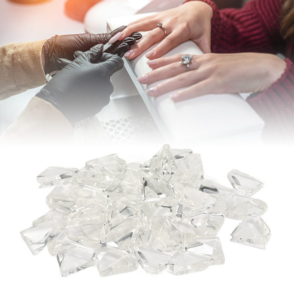 50 st glas nagellack färgkort kristallklara nagelkonstfärgdisplaytips för skönhetssalong