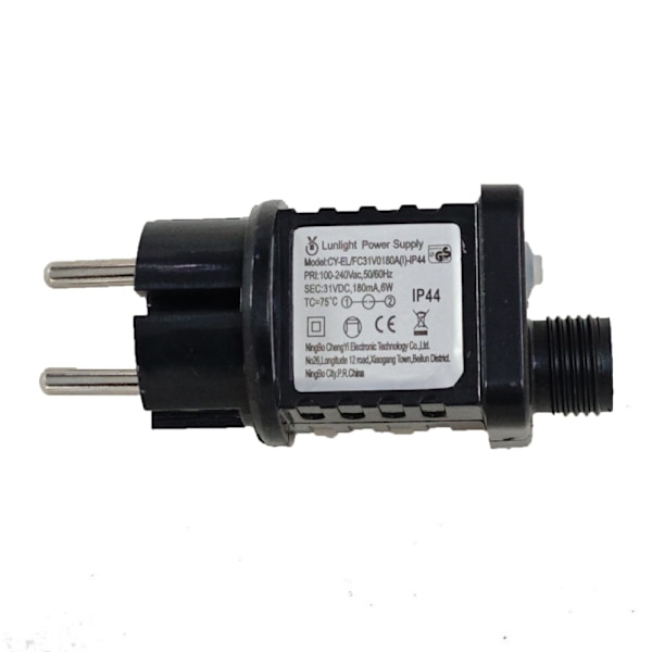 31V 6W IP44 LED Kron Transformator Multifunktionell Färgglad Ljusslinga Solar Plug-in Lågspänningstransformator