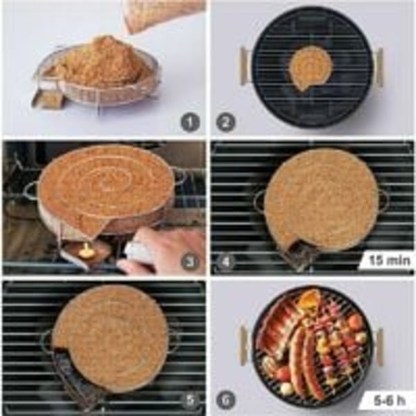 Kallrökgenerator för rökare Rökning Kött Fisk med Borste Rengöring Grill