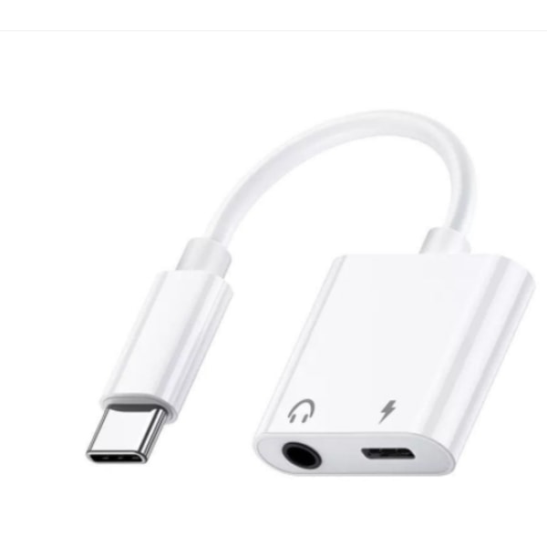 2-i-1 Adapter för Ljud & Laddningsfunktion för iPhone, Hög Ljudkvalitet & Snabb Laddningskombination för Sömlös Underhållning & Ström