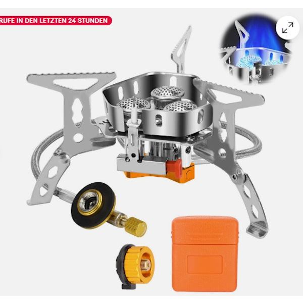 Mini Campingspis 6800W Vindtät Utomhus Camping Gaskök Fällbar Spis DHL