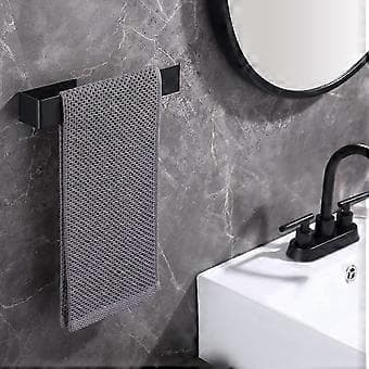 Badeværelse Håndklædeholder Uden Boring Rustfrit Stål 24*4.5*5cm Sort
