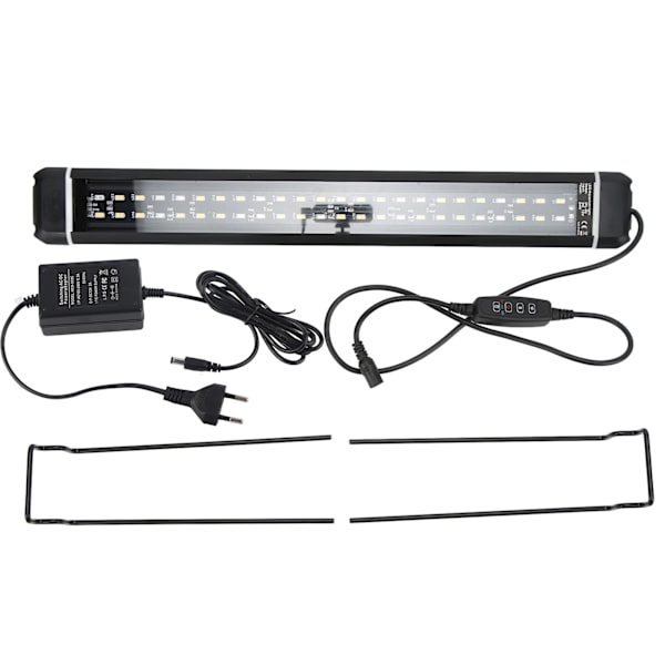 Akvarium LED-lampa Vattentät Justerbar Längd Akvarieljus med Fäste för Färskvattentankar 100‑240VEU-kontakt