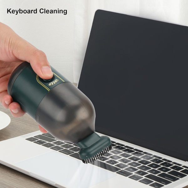 Handhållen dammsugare USB-laddningsbar bärbar minidammsugare sladdlös handhållen dammsugare för hem, bil, skrivbord, grön