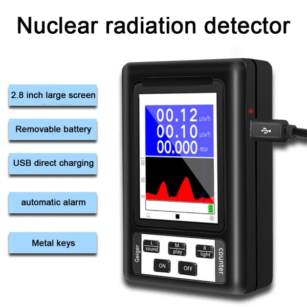 EMF-mätare, strålningsdetektorräknare Kärnstrålningsdetektor