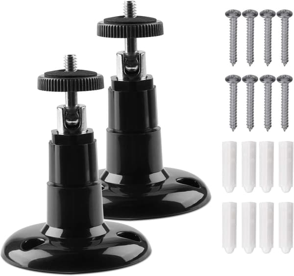 (2-pack) Väggfäste för inomhus/utomhus säkerhetskamera, justerbar