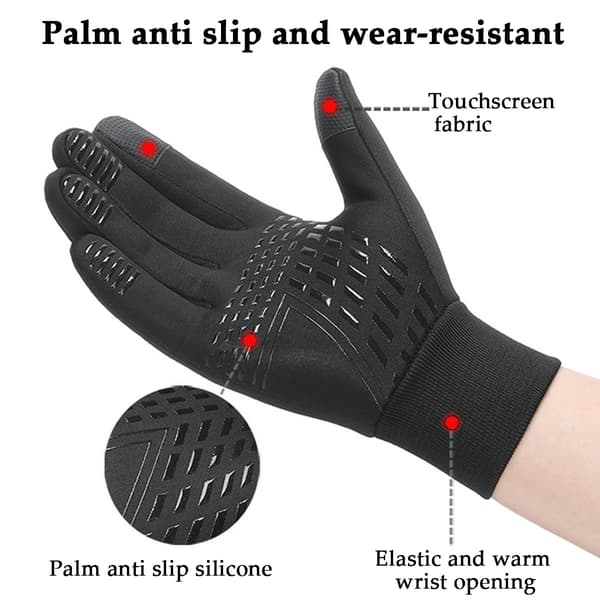 Halkfria Handskar för Barn, Termiska Handskar med Elastisk Handled och Vindtät Konstruktion, Multifunktionella Vinterhandskar för Barn