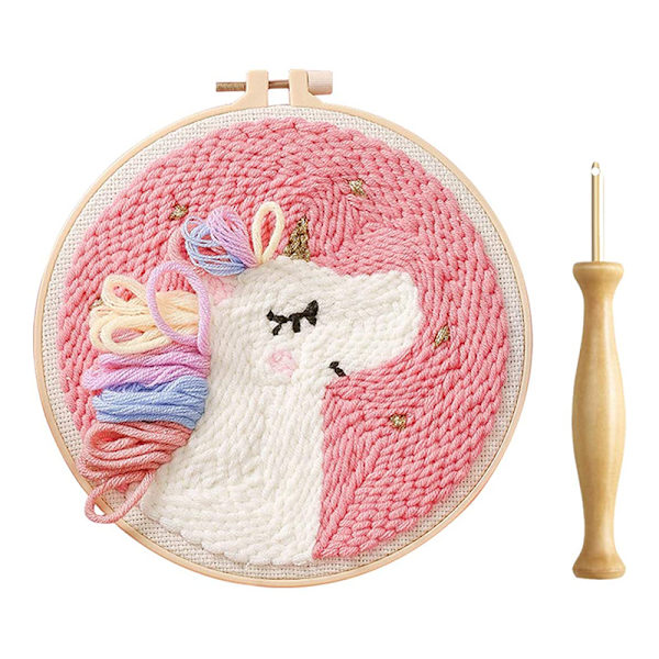 Korsstygnskit Broderi Startpaket, DIY Handarbete Broderi Startpaket Korsstygnshantverk för Vuxna Nybörjare Broderi - Fjärilsgirlang