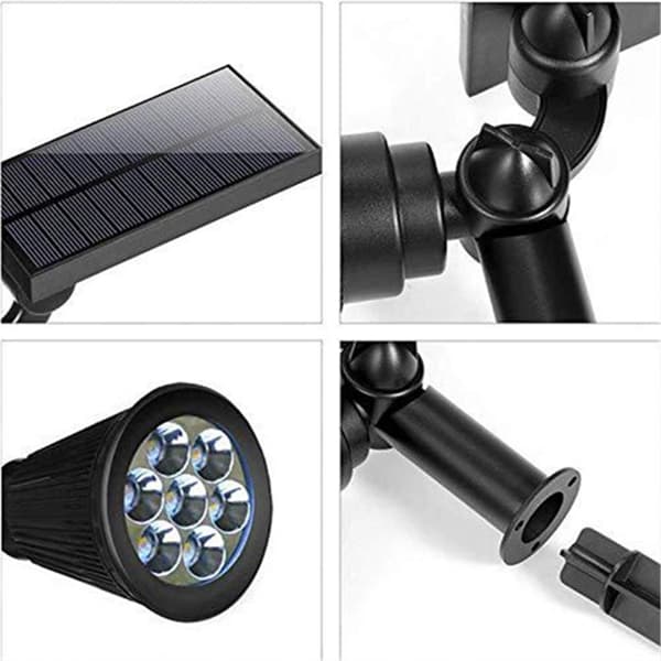 Kreativt design utendørs solcelle-spotlight, solcellelampe, vanntett