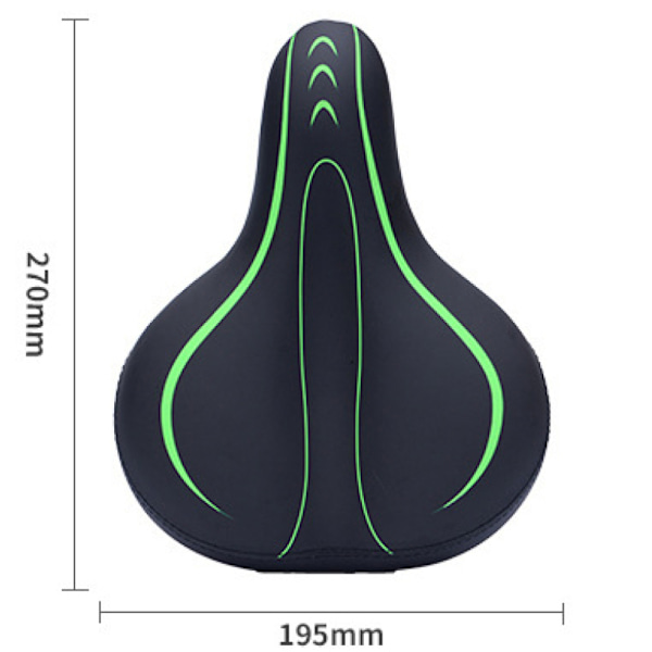 Ergonomisk Design Cykelsadel, Bekväm Cykelsadelkudde, Högdensitets Memory Foam för Kvinnor & Män, Ventilerande Ihålig Skåra Överdimensionerad Tjock Design