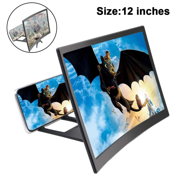 12/14 tums skärmförstoringsglas för mobiltelefon 3D-skärmar förstoringsglas för