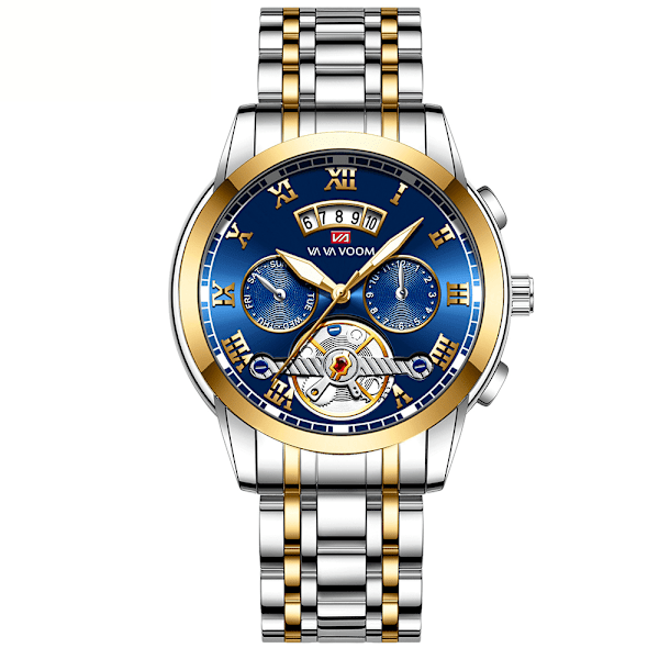 Herruhr Chronograph Vattentät Analog Klocka för Herrar Stor Urtavla Ljus Datum Klockor för Herrar Klassisk Elegant Present