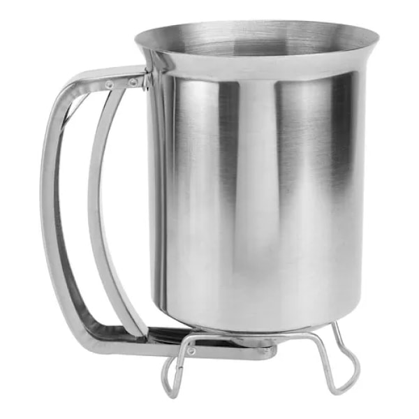 Rostfri dispenser, portionskontrollerad Easyflow-pip, rostfri pannkaks- och muffinsbatteridispenser, perfekt för jämna frukosträtter