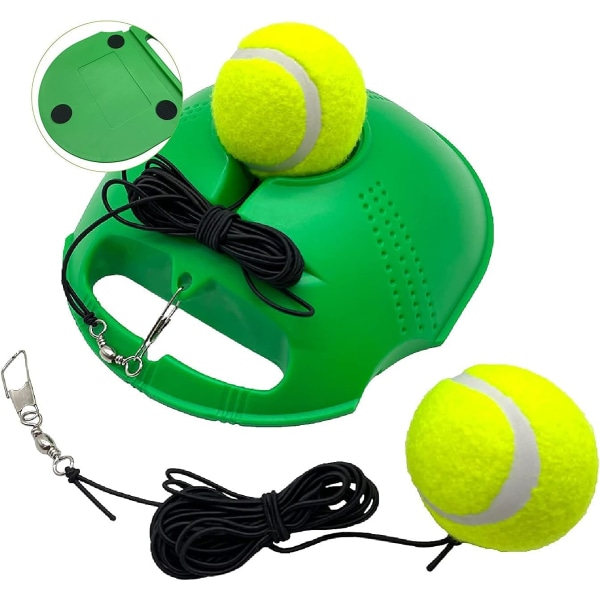 Tennistränare Självträning Rebound Baseboard Tennisträningsutrustning med 1 sträng bollar