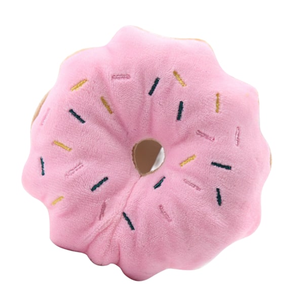 Interaktiva Kuddar Donut Form Plysch Katt Kattmynta Leksaker, Bitresistent Mjukt Husdjursleksak För Interaktiv Lek, Söta Färgalternativ Och Plyschmaterial