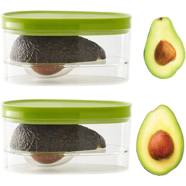 2-pack avokadoförvaring, Avocado Keeper, Avocado Saver-hållare, avokadobehållare för att hålla din avokado fräsch i flera dagar
