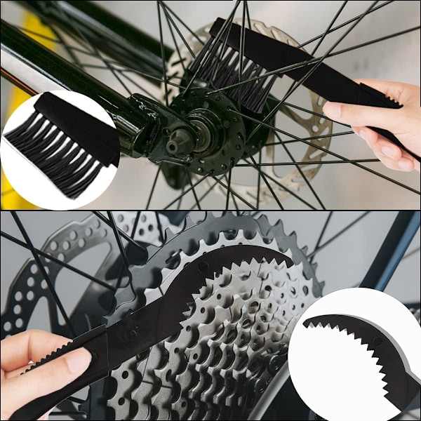 Praktisk Cykelkedjerengöringssats, Hållbara och Robusta Verktyg för Att Avlägsna Överskottsgrus, Multifunktionell Borste för Effektiva och Snabba Rengöringssessioner