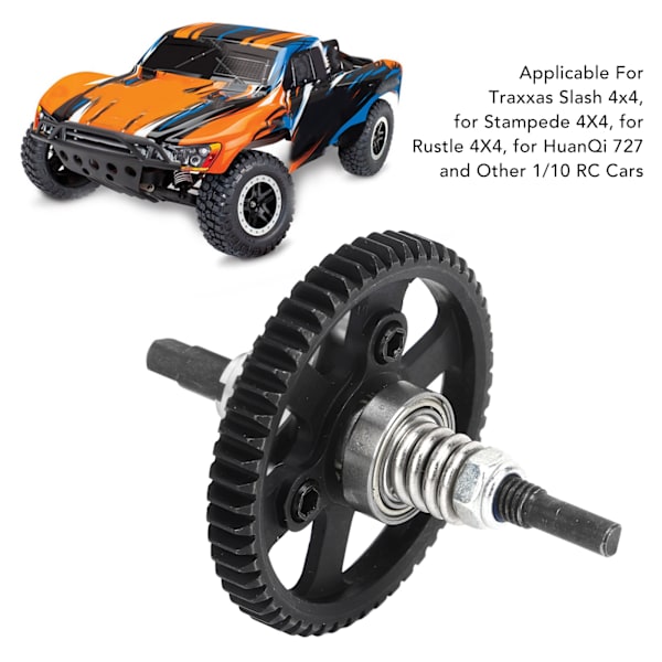 Differential Slipper Clutch 54T Aluminium Stål Differential Gear Slipper Clutch för Traxxas Slash 4x4 1/10 RC Bil Silver