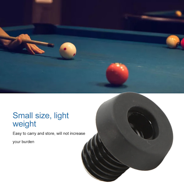 Biljardkö Bumper Aluminiumlegering Plast Biljard Bottenplugg Skyddsfodral för Pool Kö Stick Svart