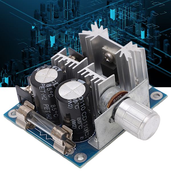 Motorhastighetsregulator PWM-kontrollbrytare Regulatormodul DC 12‑40V med 10A säkring