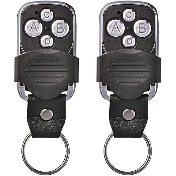 Universal Garage Door Remote, 2 st elektrisk kloning universell nyckel fob fjärrkontroll 433 MHz kloner för garageport elektrisk grind garageportöppnare Bli