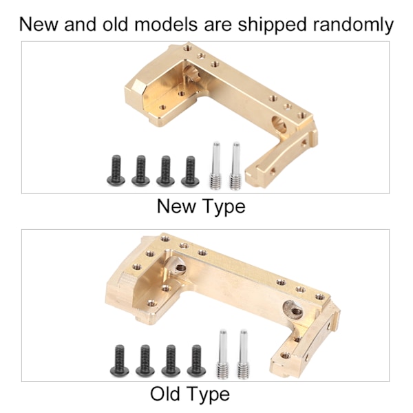 Mässing Front Bumper Mount Servo Mount Fjärrkontroll Modell Tillbehör Passar för Axial SCX10II RC Bil